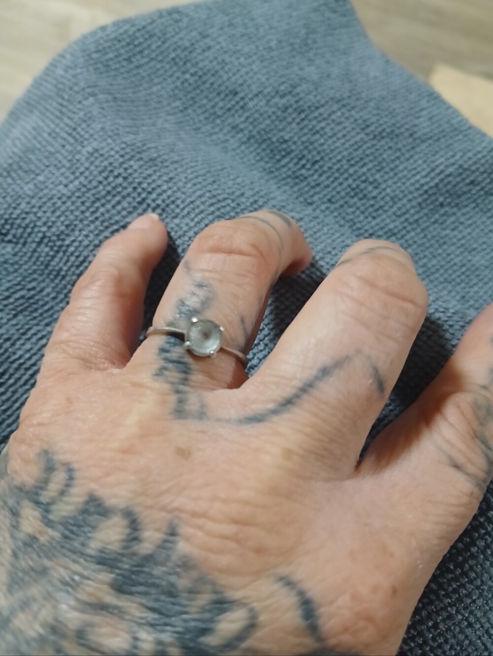 Vintage Sterling Silver 925 Cz Ring Size 7